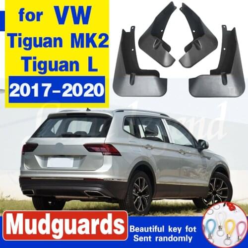 4Pcs Car Mudflaps Front Rear Mud Flaps Mudguards Splash Guards Fender Flares for VW Tiguan/Tiguan L 2017 2018