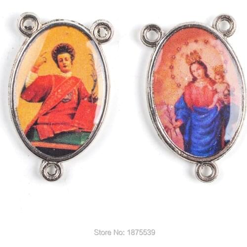 France Popular Catholic Rosary Center Medal 3 Holes Connector to Make Rosary