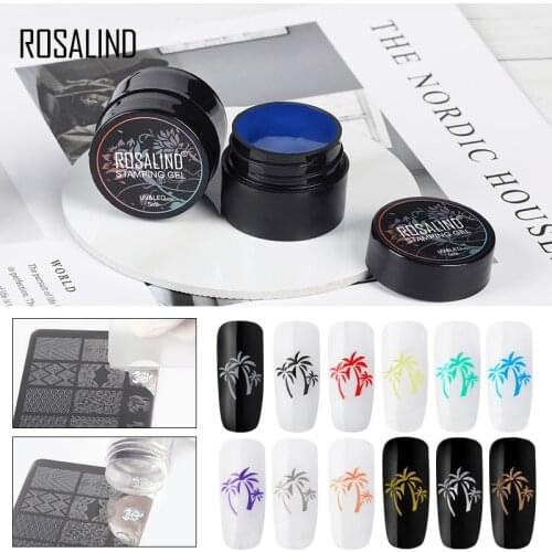 ROSALIND Gel Nail Polish Printing Oil Soak Off Semi Permanent Nail Primer UV Gel Varnish for Nail Art Templates Manicure