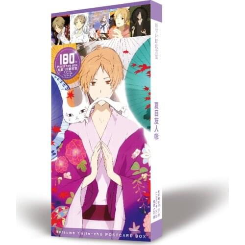 Natsumes Book of Friends Takashi Natsume Cat Fanart Postcard Post Card Sticker Artbook Brochure Gift Cosplay Props Book Set New