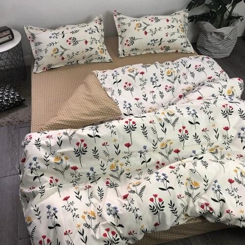 Korean-Style Small Floral Four Piece-Suit Bedding Set Single Student Dormitory 3-Piece Hipster 1.5 M Bedding 006
