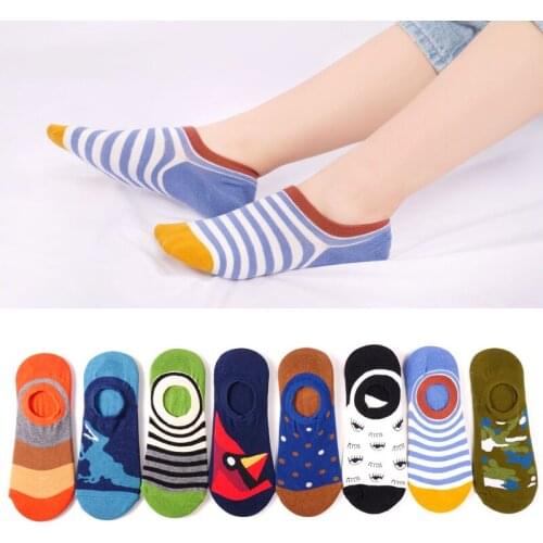 Summer Slippers Womens Short Socks Invisible Ankle Foot Womens No-Show Socks Set Socks With Print Funny Happy Socks Womens