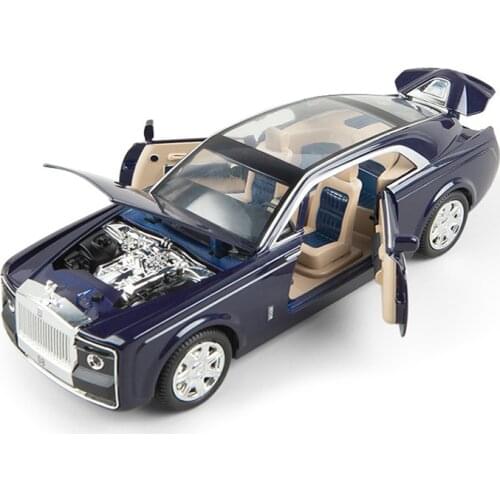 1/24 scale Rolls-Royce Vision Simulation Alloy Die Casting Model Sound and Light Pull Back Toy Car Childrens Toys Birthday Gift