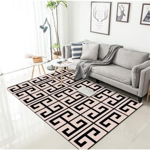 Fashion European And American Atmosphere Simple Geometry Bedroom Living Room Kitchen Mat Carpet CustomizationCustom Size