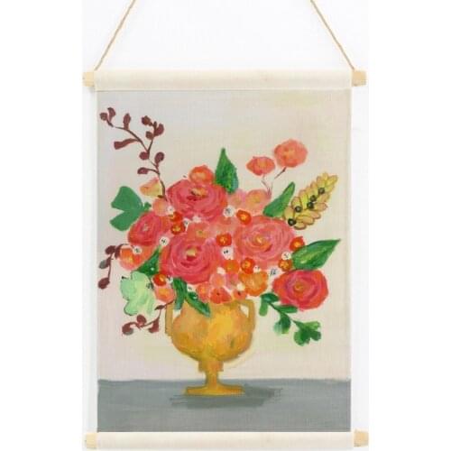 Living Room Hanging Paintings, Wall Coverings Decorative Punch-free Dining Room, Bedroom Shade Flower And Bird Scroll Painting