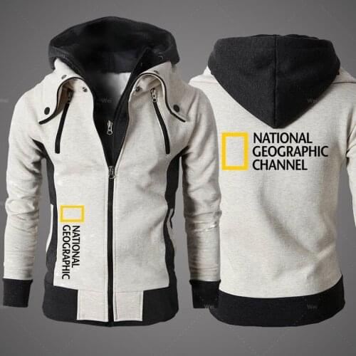 2021 New National Geographic Mens Clothing Sweatshirt Casual Male Jacket Fleece Warm Hoodies Quality SportWear Harajuku Outwear