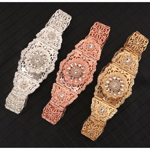 New Classic Moroccan style womens body jewelry wedding belt palace carved metal waist chain