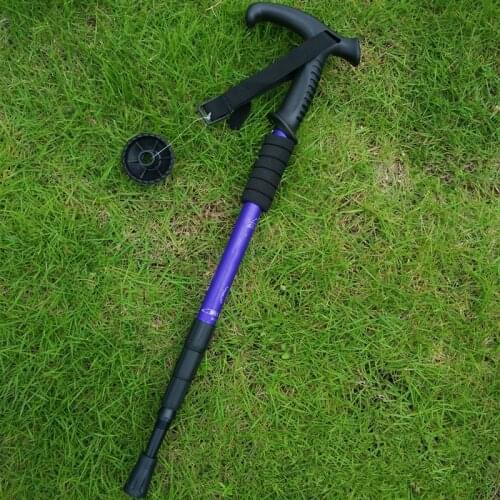 Outdoor Trekking Poles Walking Sticks Aluminum Alloy Trekking Hiking Anti-slip Shockproof Trail Pole Adjustable Stick Strong