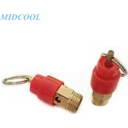 Air Compressor Safety Pressure Relief Valve Red Hat Pull Ring DN6 1/8" DN8 1/4" DN10 3/8" DN15 1/2"