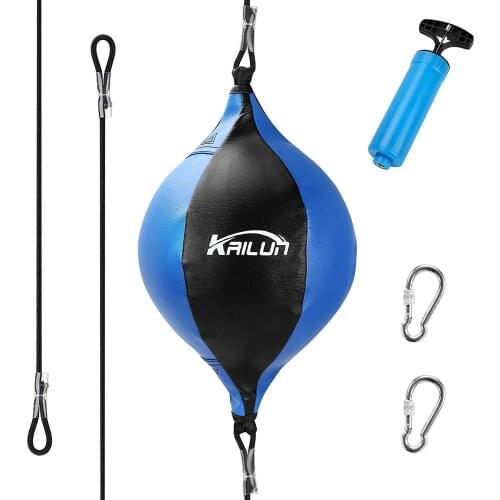 Speed Ball Hanging Boxing Punching Ball Double End Ball with Boxing Reflex Ball and Pump for Gym MMA Boxing Sports Punch Bag