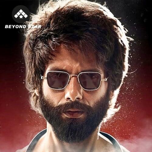 Square Gold Frame Sunglasses Men Shades S.F Top Luxury Brands Kabir Singh Sunglass Rectangle Red Glasses For Women UV400 G8017