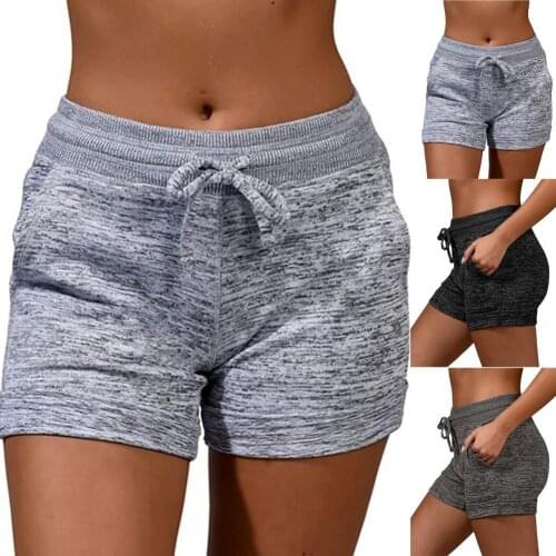 Sporty Casual Solid Color High Waist Shorts Casual Ladies Shorts High Waist for Fitness