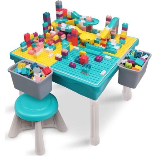Building Block Learning Table Childrens Multifunctional Early Education Puzzle Large Particle Toy Table