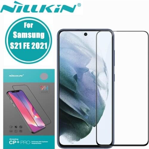 For Samsung Galaxy S21 FE 2021 Glass Screen Protector Nillkin CP+Pro 2.5D Full Glue Cover Safety Tempered Glass S21 fe 2021