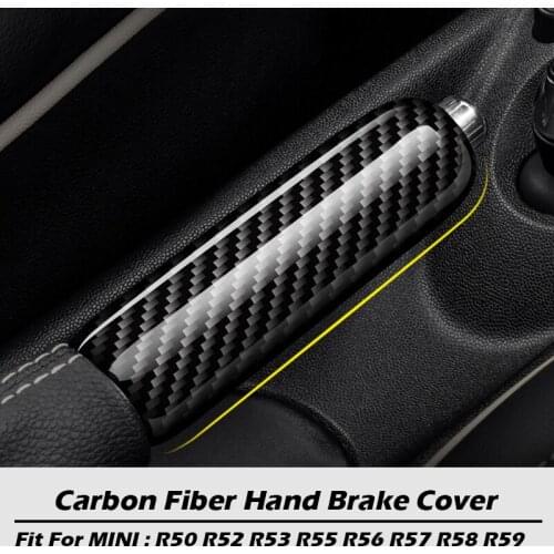 Hard Carbon Fiber Hand Brake Grip Covers Trim for Mini Cooper R55 Clubman R55 R56 R58 R59 R50 R52 Interior Accessories