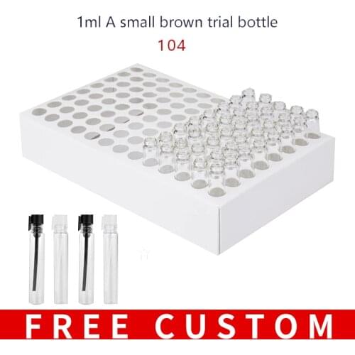 100 Pieces/Lot 1ML Mini Travel Glass Perfume Bottle For Essential Oils Portable Free Custom Print Logo