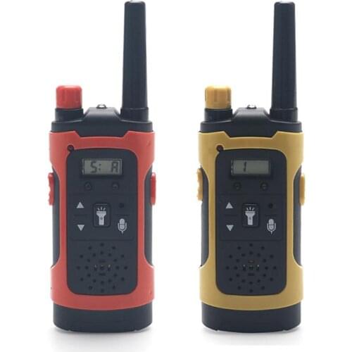 2pcs Children Walkie Talkies with LED Light Long Distance Handheld Wireless Call Electronic 2 Way Radio Kids Educational Toys
