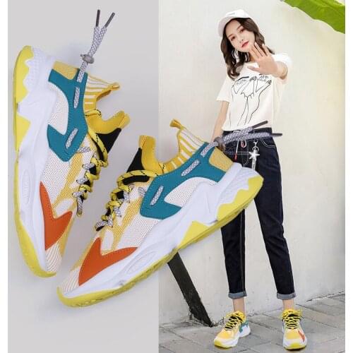 2020 Hot Sale Women Tennis Shoes Chunky Increasing 5cm women Sneakers Gym Female Sport Walking shoes Trainers Tenis Feminino