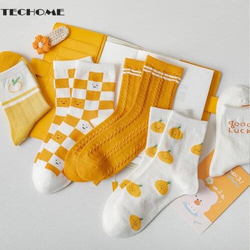 2021 Summer Thin Tube Socks Japanese Ins Comfortable Womens Socks Cute Cotton Socks College Style Jacquard Long Socks