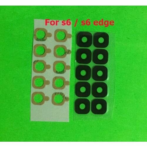 50Pcs /Lot For Samsung Galaxy S6 G920 And S6 Edge G925 Material Back Main Rear Camera Glass Ring Cover Lens With Sticker