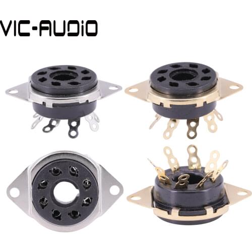 10PCS Bakelite 8Pins Tube Socket GZS8-E Electron Tube Socket KT88 6SN7 6N8P 6550 7199 EL34 Vacuum Tube DIY HIFI Audio Amplifier
