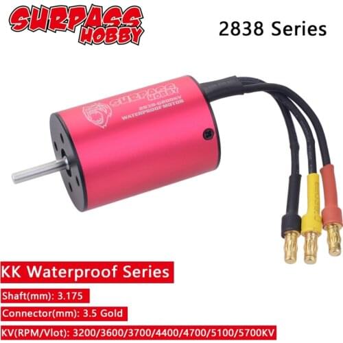 2838 3.175mm 3200KV 3600KV 3700KV 4400KV 4700KV 5100KV 5700KV Brushless Motor 2S 3S for 1/14 1/16 RC Off-road On-road Car