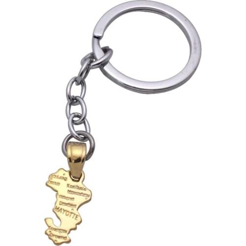 Zkd mayotte map key chain & key ring