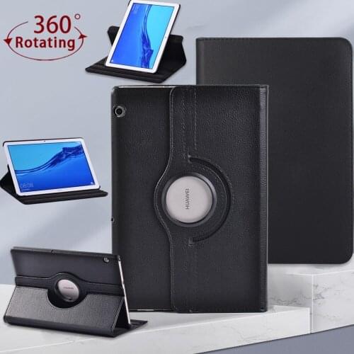 Tablet Case for Huawei MediaPad T5 10 10.1 Inch/T3 10 9.6 Inch 360 Rotation Smart Drop Resistance Cover Case + Free Stylus