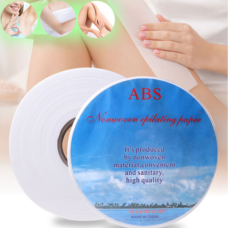 100 yards depilatory paper hair removal wax strips Nonwoven Paper Waxing roles (White)