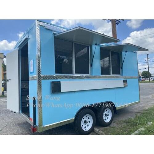Hot Dog Hand Push Carts/ Food Truck Mobile Food Van/Ice Cream Fast Bbq Food Cart with fully kitchen equipment
