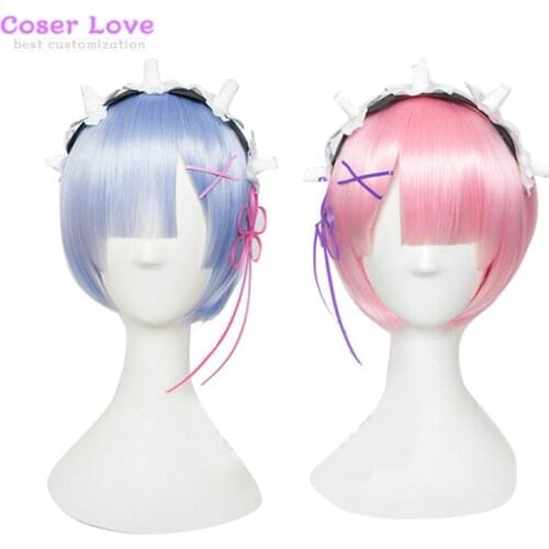 Re: Life a Different World from Zero/Re:ZERO REM/Remu RAM/Ramu Cosplay headwear