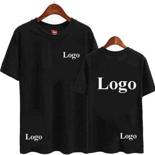 Kpop Customized Cotton Tshirt Tee Accepted Any Logo Short Sleeve Fashion Summer Tops