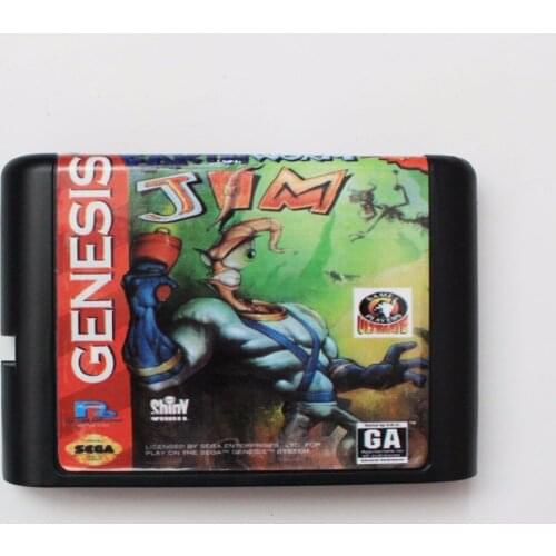 Earth Worm Jim 16 bit SEGA MD Game Card For Sega Mega Drive For Genesis