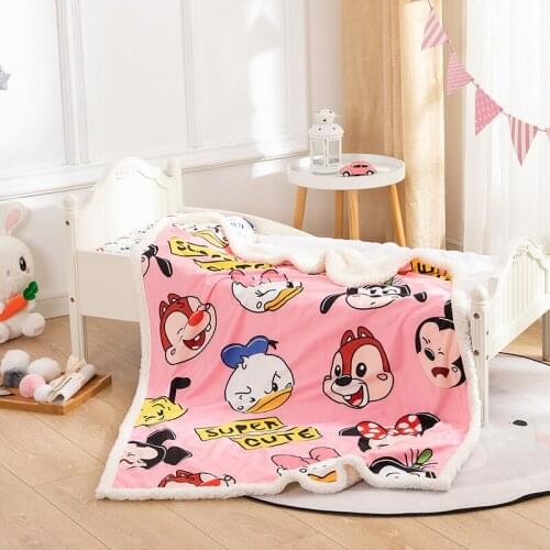 100cmX150cm disney Cartoon Dumbo Mickey minnie Cashmere Blanket Bed Cover Bedspread Coverlet Blanket Flannel Sherpa Blankets