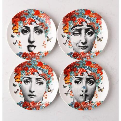 Ceramic hanging plate European living room wall hanging plate Western food plate home decoration