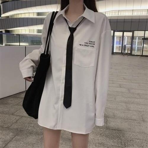 Spring/summer Jk Uniform College Style Dress Sets Girl White Long Sleeve Shirt High Waist Pleated Skirt Two-piece Y2k Women Tops