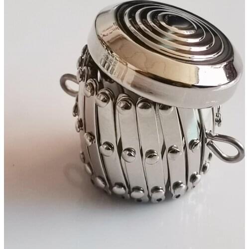 Round Finish Bags Hardware Purse Frame Parts Pen Bag Clutch Frame Clasp Coin Cylinder Purse Accessories For Bags DIY Material