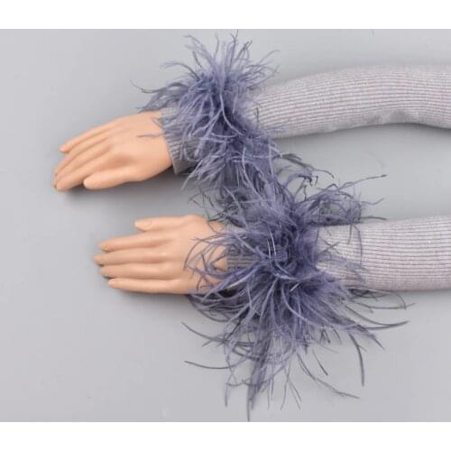 Ostrich fur Cuffs Genuine Ostrich Fur Cuff Arm Warmer Lady Bracelet Real Fur Wristband Glove Ostrich fur Cuffs