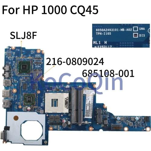 KoCoQin Laptop motherboard For HP 1000 CQ45 450 HD7450 HM75 Mainboard 685108-001 685108-501 6050A2493101 SLJ8F 216-0809024