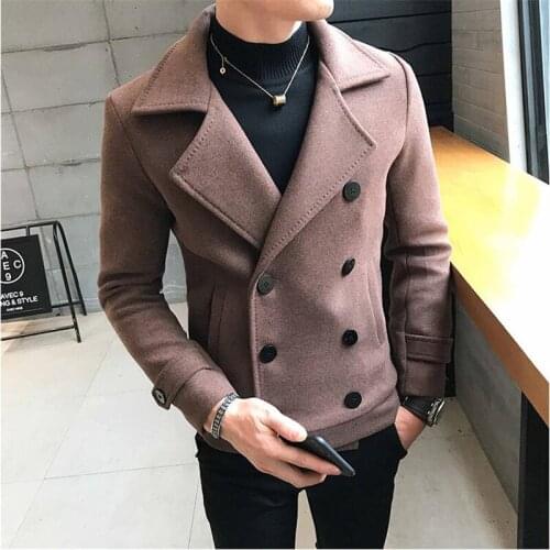 MDNSUPSTAR Mens Wool Coats