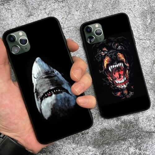 Great White Shark Rottweiler fashion trend soft silicone Phone case cover shell For iPhone SE 6 6s 7 8 Plus X XR XS 11 Pro Max