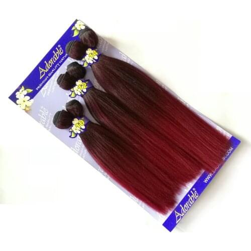 Adorable Packet Yaki Wave 6pcs Hair Extensions Short Natural Black Mixed Two Tone Color For Black Woman 10"12"14"