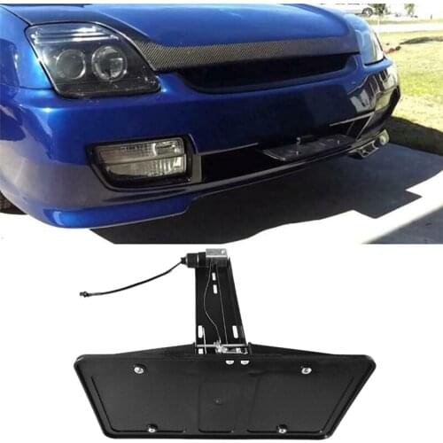 Flip USA Retractable License Plate Frame Remote Control Stainless Steel Bracket