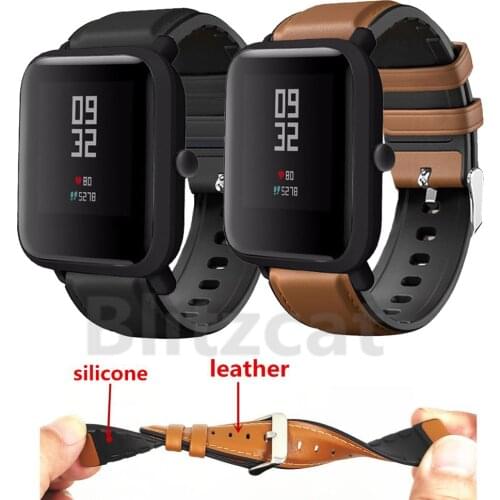 NEW Genuine Leather for Xiaomi huami Amazfit Bip BIT Lite Youth/Amazfit GTS/ Watch Band strap fitness bracelet