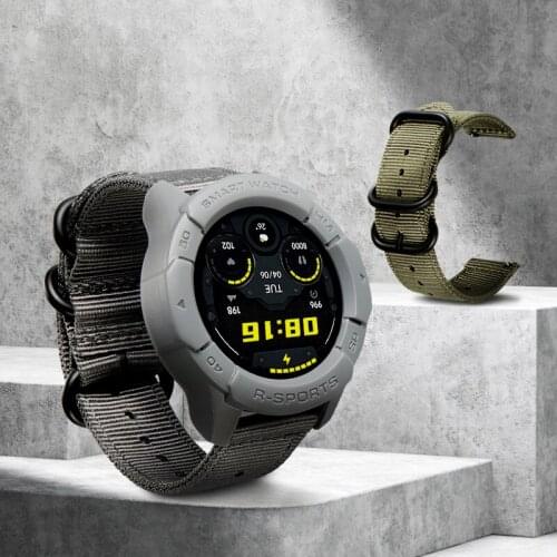 22mm nylon strap for xiaomi color sport huawei gt2 pro gspro samsung galaxy watch3 45mm gear s3 watchbands bracelet