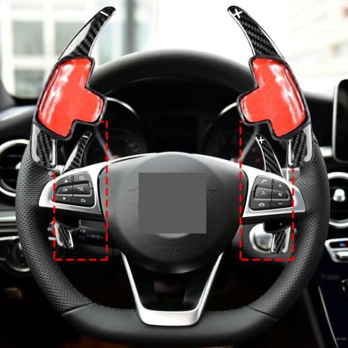 Car Styling Carbon Fiber Steering Wheel Shift Paddle Extension Shifter For Mercedes Benz AMG A45 CLA45 C63 GLA45 GLS63 GLE63 G63