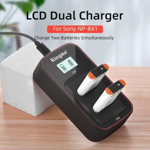 KingMa NP-BX1 NP BX1 Battery Charger LCD USB Charger For Sony ZV-1 RX100M7 M6 M5 M4 M3 M2 RX1R II DSC-HX90 WX350 HX90 HX400