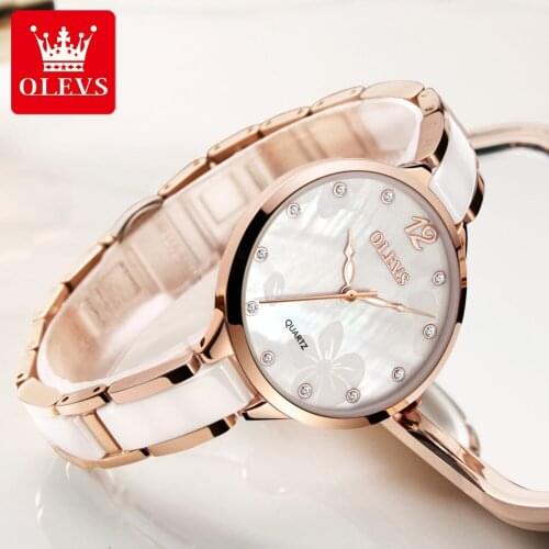OLEVS Woman Watches 2021 Brand Luxury Diamond Small Dial Gold Ladies Watches For Women Dress Women Wristwatch Montre Femme 2021