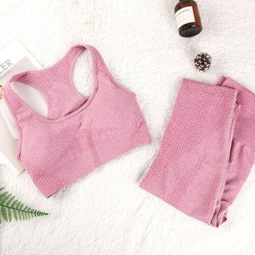 Women Seamless Gym Yoga Sets Sports Bra Workout Sets Suits Sports Bras Padded Fitness Leggings For Ladies Tracksuits Wear XA3B