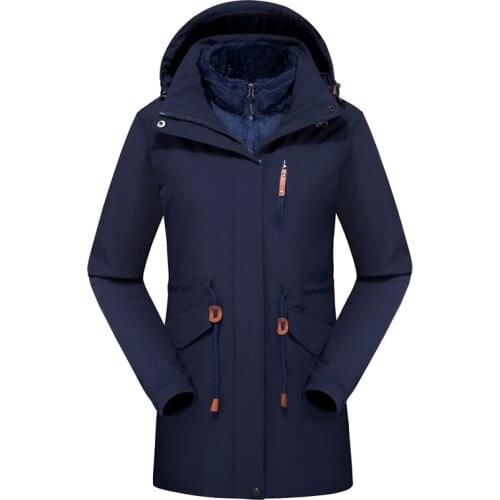 Winter Outdoor women Soft shell Windbreaker Jacket Waterproof Thermal Mountain Climbing Sports Anti-UV Fleece Breathable Jacket